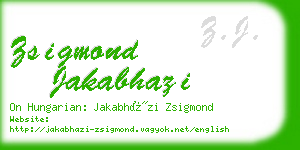 zsigmond jakabhazi business card